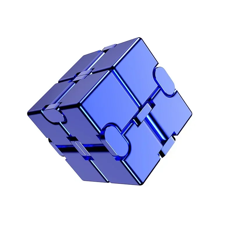 Best Metal Stress Relief Infinite Cube Antistresse Toy Fidget Decompression Attention And Concentration EDC Desk Gadgets Adults