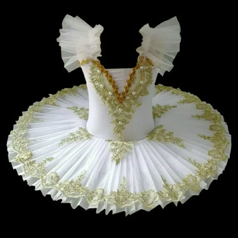 

Girl's Ballet Swan Lake Costume Professional Camisole Skirted Ballerina Dancewear Fairy Princess Tutu Dress