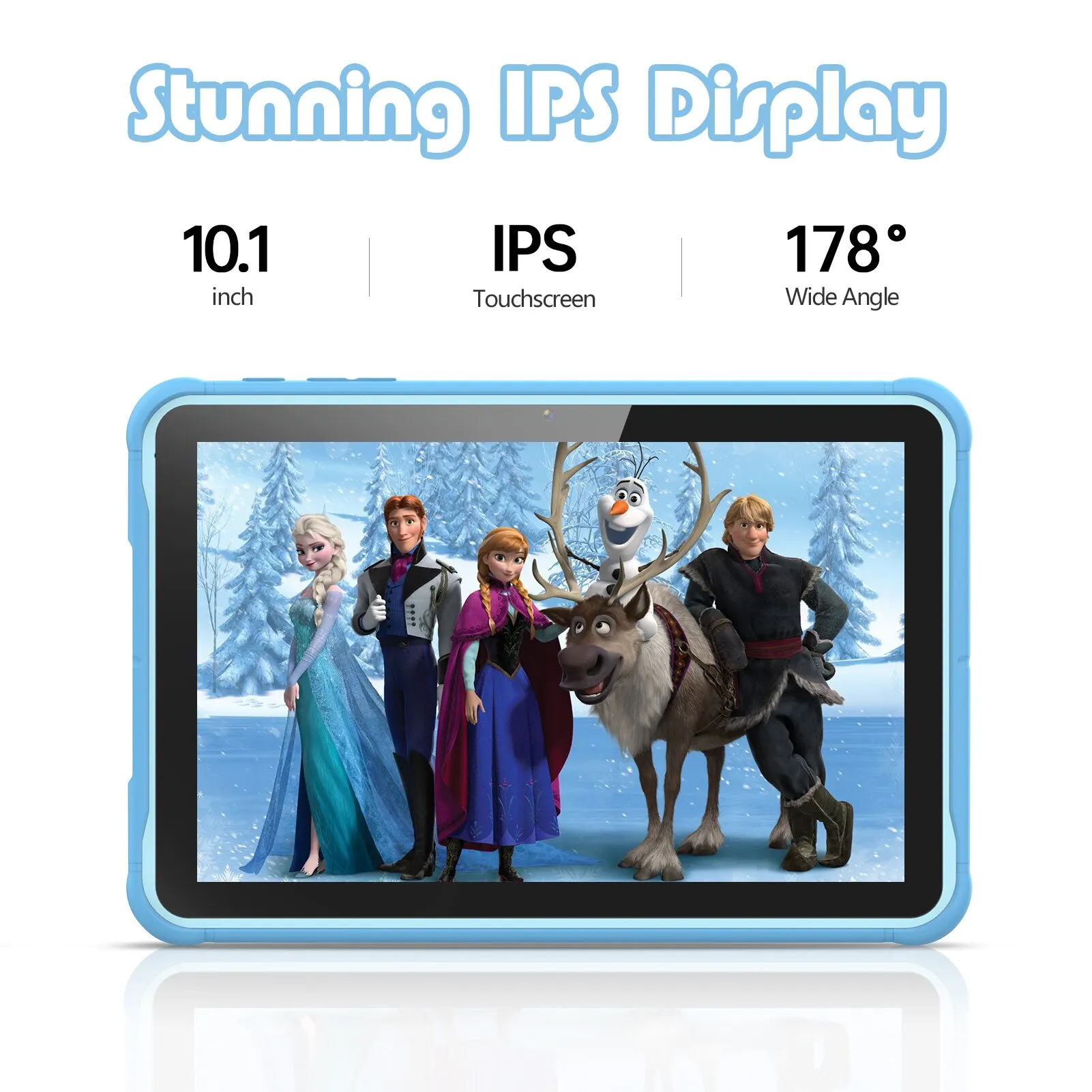 Pritom 10 Inch Kids Tablet Android 13 Go WIFI Quad Core Processor 2GB RAM 64GB ROM YouTube with Case 3