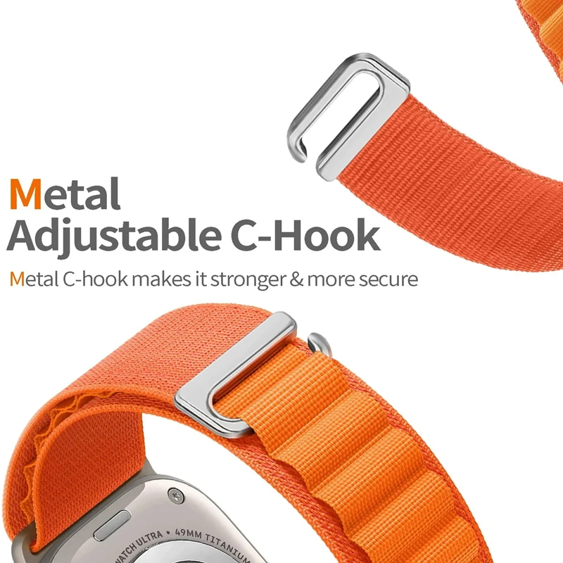 Фото Ремешок нейлоновый для Apple Watch Band 49 мм 44 мм 45 мм 42 мм 41 мм 40 мм 38 мм/4/3 №2