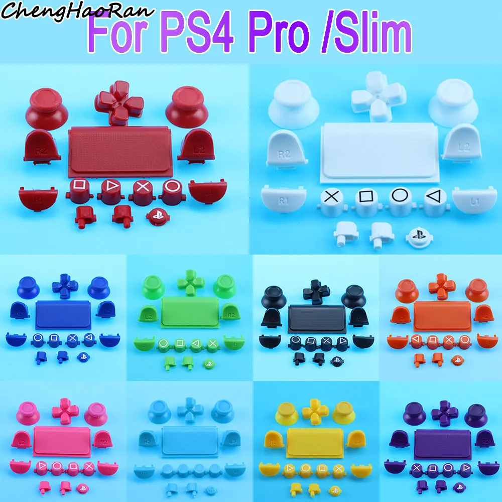 Joystick Completo para Ps4 Pro Slim Controller D-pad Teclas de Seta r1 l1 r2 l2 Botões Abxy Jds040 Jdm-040 Substituição de Peça