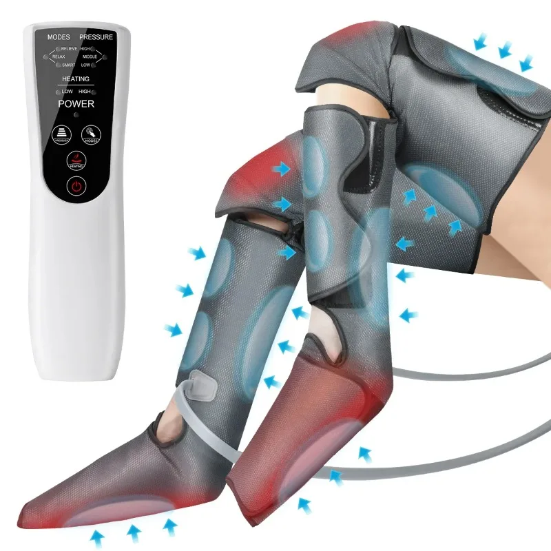 Electric 360° Foot Air Pressure Leg Massager Promotes Blood Circulation, Muscle Relaxation, Lymphatic Drainage Device