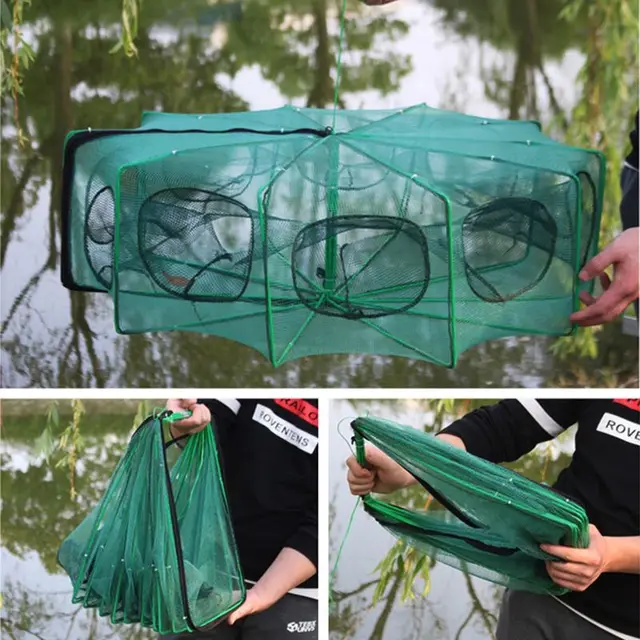 8 Hole Folded Fishing Net Mesh Hexagon Octagon Hand Fishing Net Casting Nets Crayfish Shrimp Catcher Tank Trap Cage Mesh Tool 8 Hole Folded Fishing Net Mesh Hexagon Octagon Hand Fishing Net Casting Nets Crayfish Shrimp Catcher Tank Trap Cage Mesh Tool