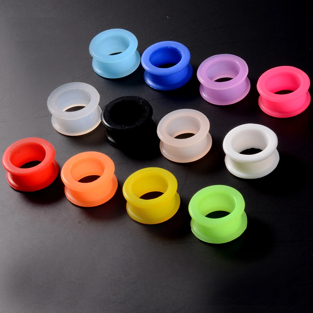 2PCS Flexible Silikon Haut Ohr Tunnel Stecker Hohl Fleisch Farbe Messgeräte Piercing Expander Ohrring Körper Schmuck Earlets 3-20mm – Detail 3