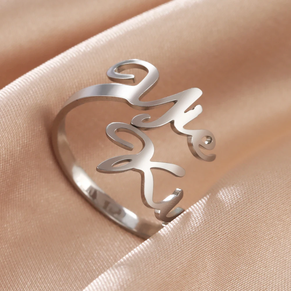 Custom Engraved Adjustable Name Ring With Birthstones – Black Diamonds New York