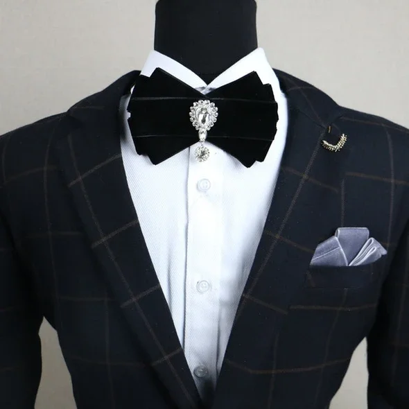 Handmade-Bow-Tie-High-grade-Men-s-Business-Banquet-Wedding-Host-Groom ...