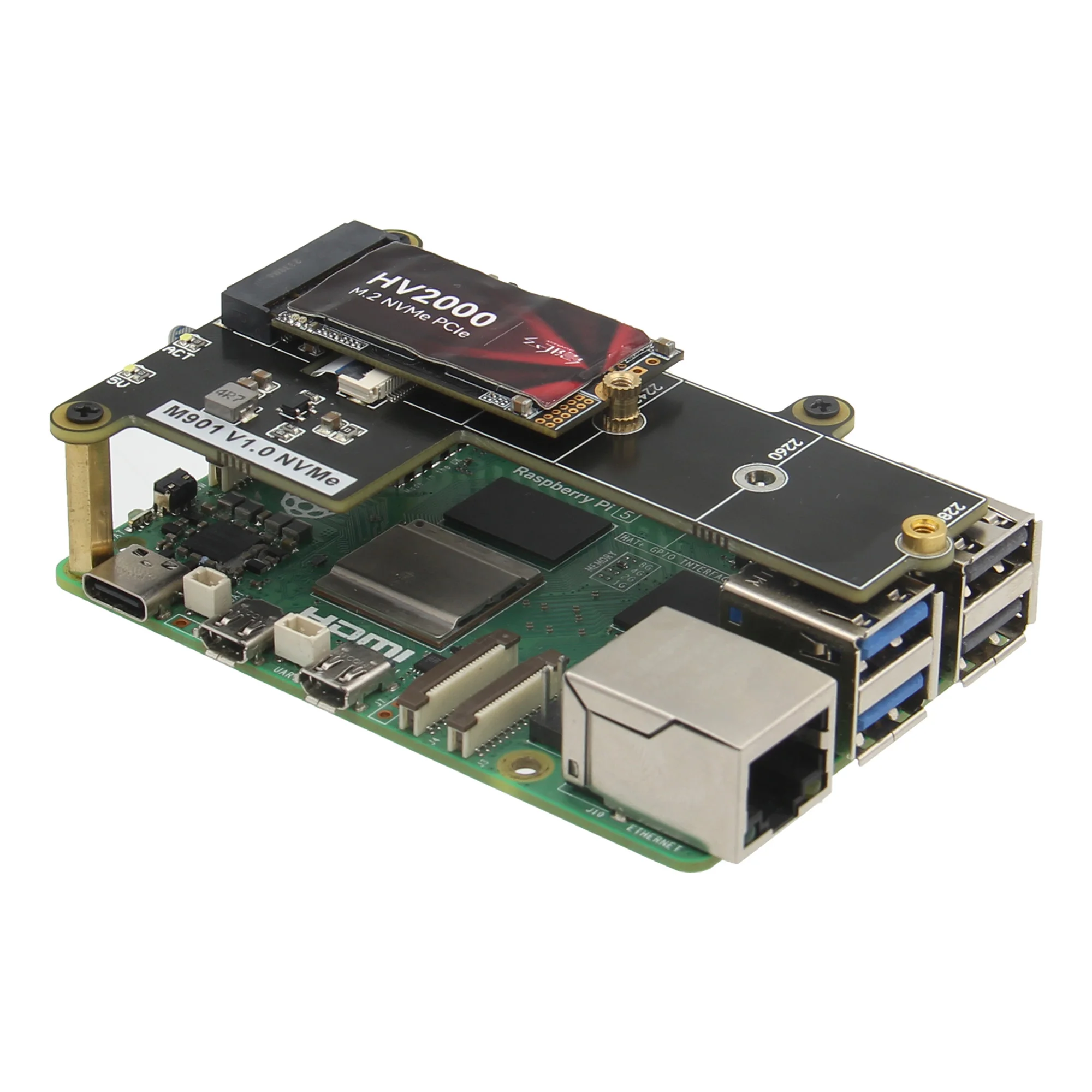 Geekworm M901 PCIe - M.2 NVMe SSD ���� ����(����� ���� 5��)