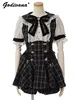 Japanese Mine Mass-Produced Short-Sleeve Shirt Dress Shorts Set Women Sweet Liz Doll Collar Bow Shirt Dress Two-Piece Suit 1