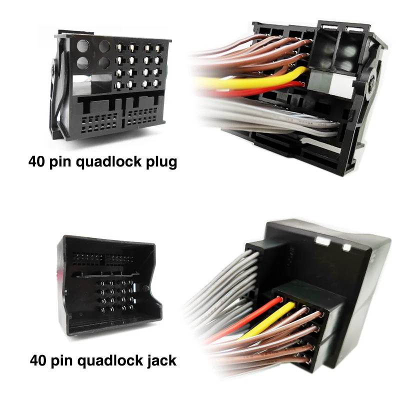 40-poliger Quadlock-Verlängerungskabelbaum, Plug-Play-Kabeladapter für Citroen Peugeot VW Audi BMW Seat Opel Skoda Mercedes Ford – Detail 2