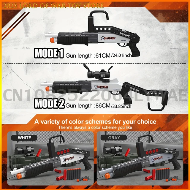Throwing Shell Soft Shell Toy Gun Airsoft Launcher Suitable Shotgun Toy Outdoor Team Games Christmas Gifts New Year Gifts 4
