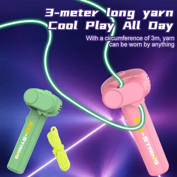 Launcher Loop Fidget Toy,Rope launcher ZipString Handheld Adjustable Speed Luminous Rope Lasso Kid Adult Fun Game toys 1