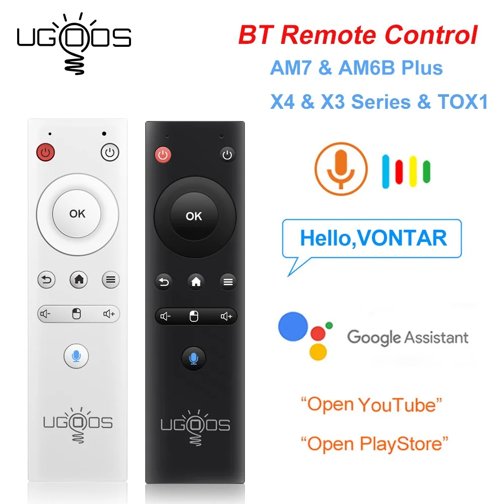 UGOOS Remote Control BT Voice Replacement  Air Mouse for AM7 AM6B Plus TOX1 X3 X4 Pro Plus Android TV Box  Google Voice TVBox