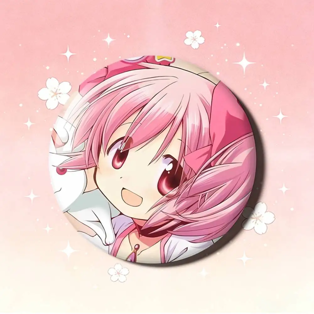 P-Puella M-Magi Madoka M-Magica Abzeichen 25 32 44 58 75 mm Rund Fans Sammeln Freunde Geschenke Brosche Souvenir – Detail 10