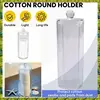 UISN Facial Makeup Container Cotton Pads Round Dispenser With Lid Clear Acrylic Dispenser Cotton 4
