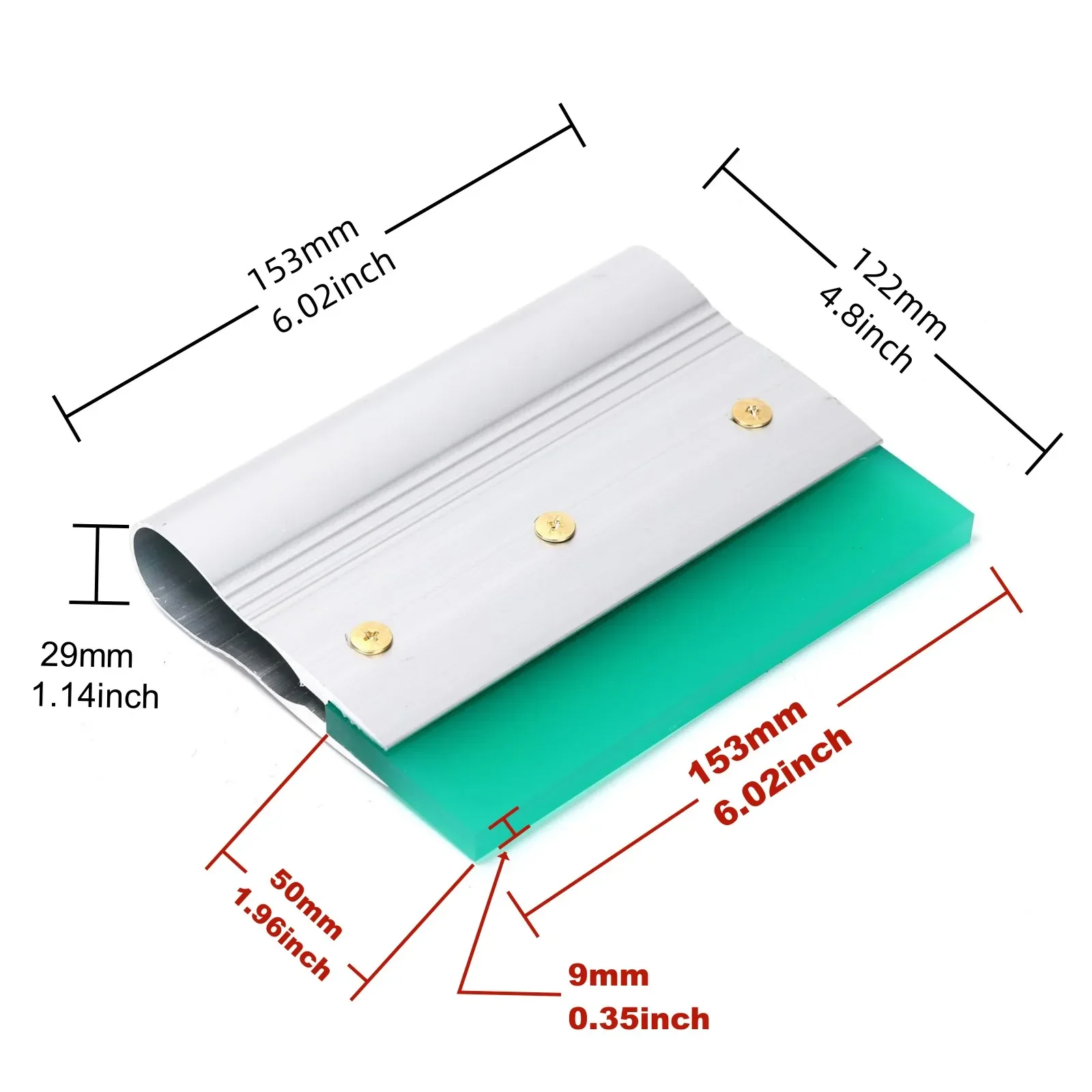 Screen Printing Ink Squeegee With Aluminum Handle 6 Inch 75 Durometer Flat Squeegee For DIY Hand Printing Flat Patterns