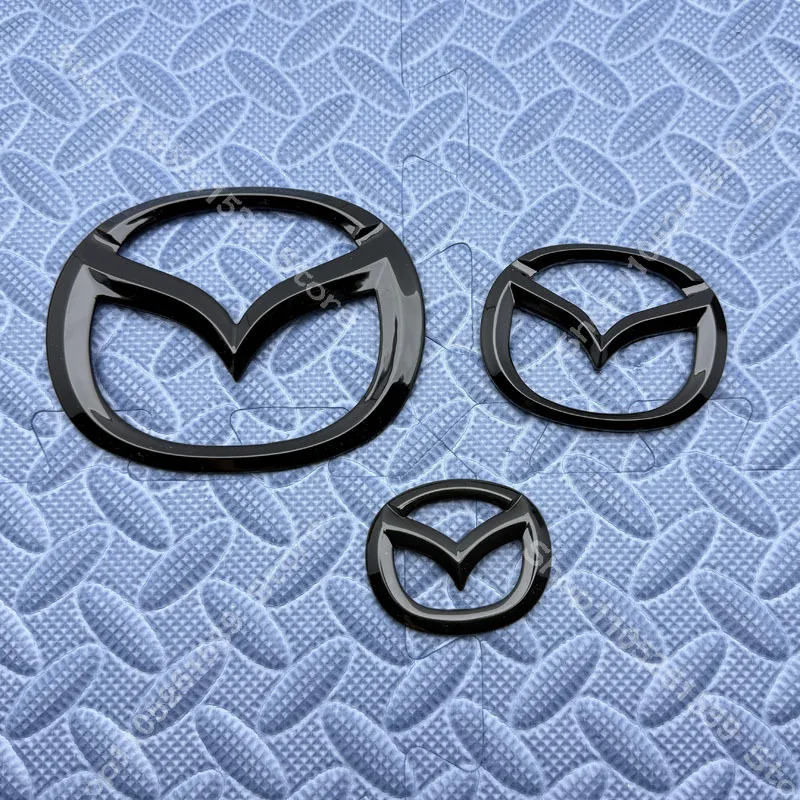 MX5 ND 블랙 엠블럼 자동차 전면 그릴 로고 엠블럼 자동차 후면 트렁크 배지 커버 스티커 MAZDA MX5 ND NC 트렁크 배지 스티커