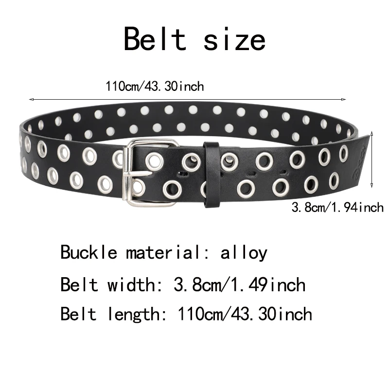 New Punk Style Personalized Fashion Hollow Belt Rock HipHop Accessory Belt For Men Women- Pair with Jeans, Dress，For Ideal Gifts