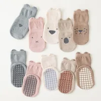3 Pairs/Lot Cartoon Newborn Socks Children's Anti-slip Socks Spring and Autumn Cute Boy Cotton Baby Toddler Socks 2