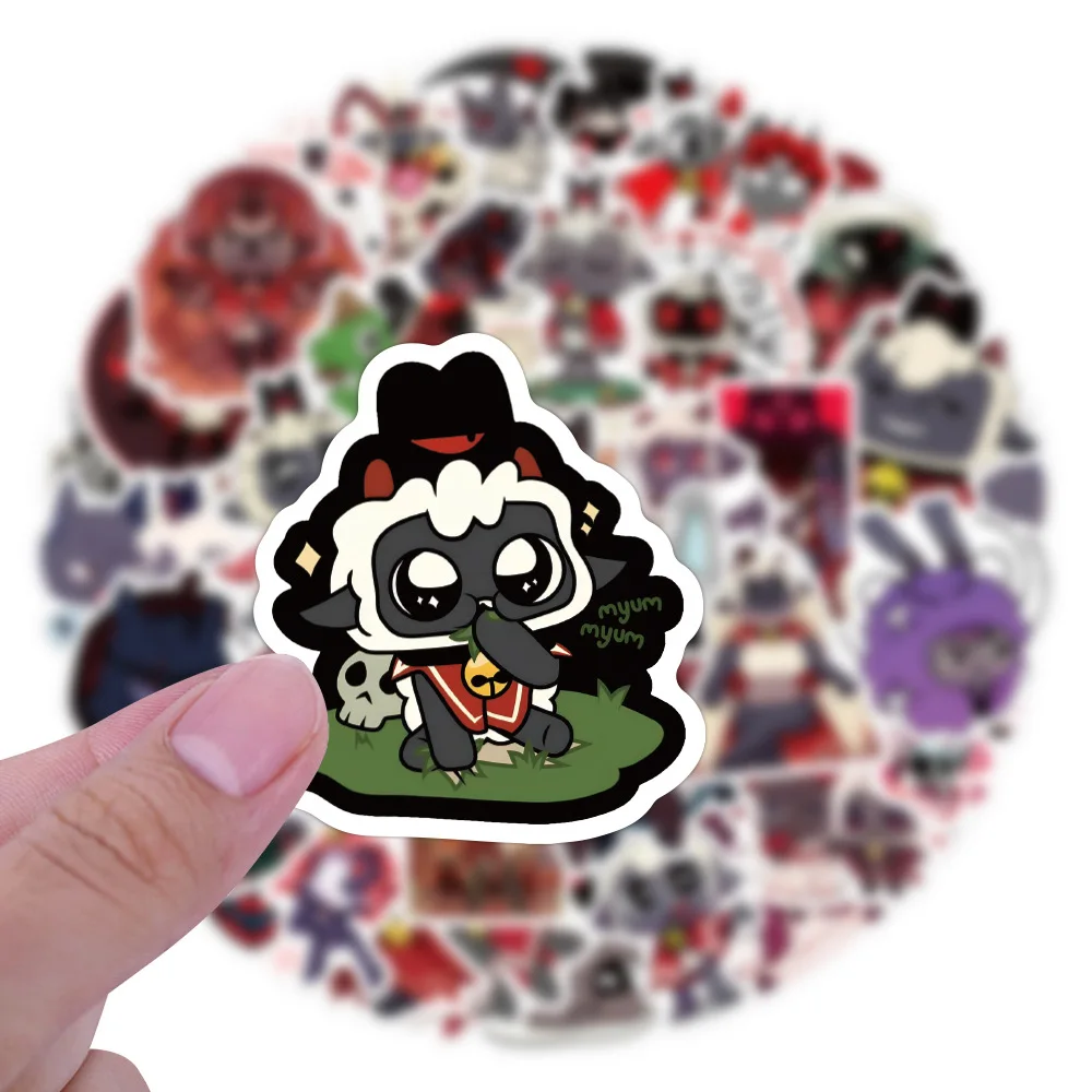 60PCS Cult of The Lamb 스티커 낙서 스티커 DIY 일기 전화 케이..