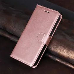 Magnetic Flip Wallet Leather Phone Case with Stand and Card Holder for Realme Note 70 (G4 - Rose Gold)