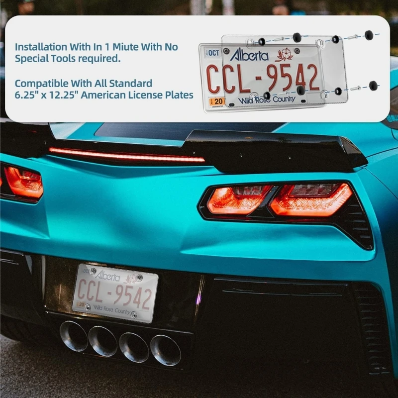 OceanTrade】Universal Car Clear Reflective Anti-Speed Red Light