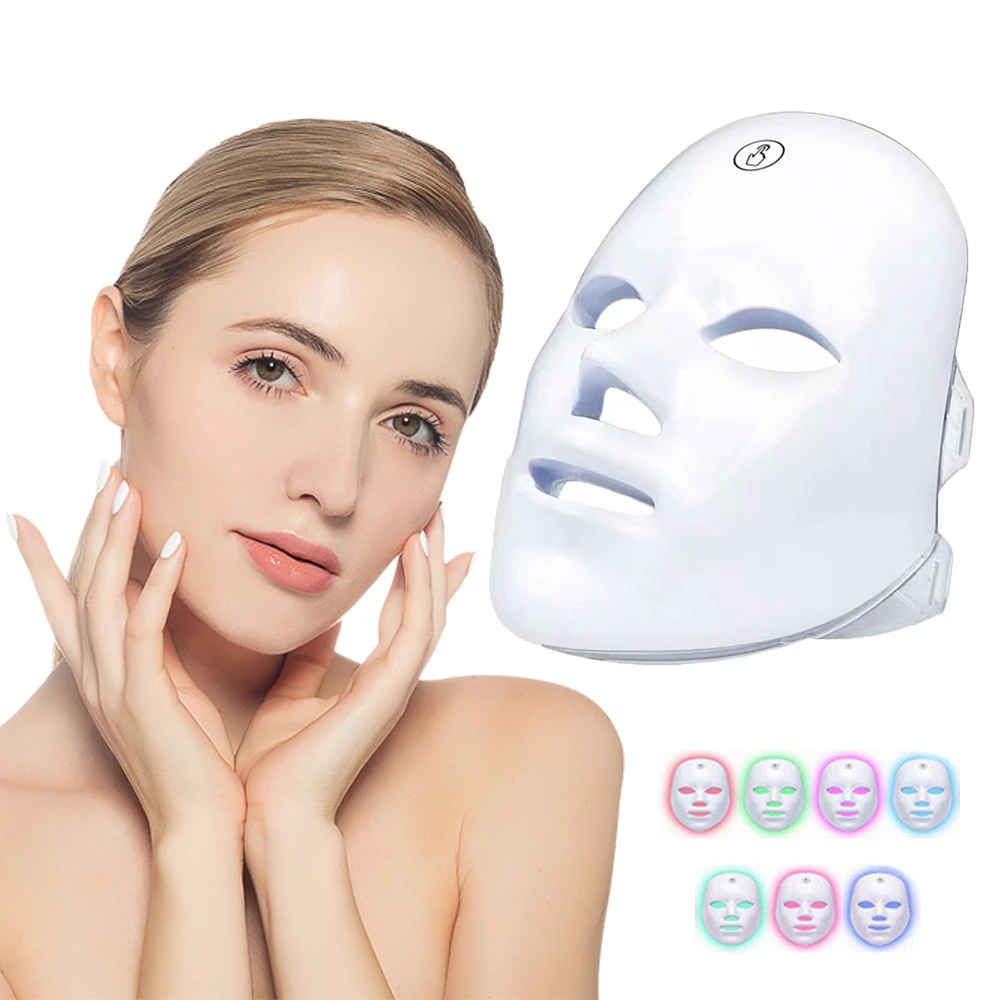 Wireless 7 Colors Light Led Facial Mask Red Light Therapy Photon Face