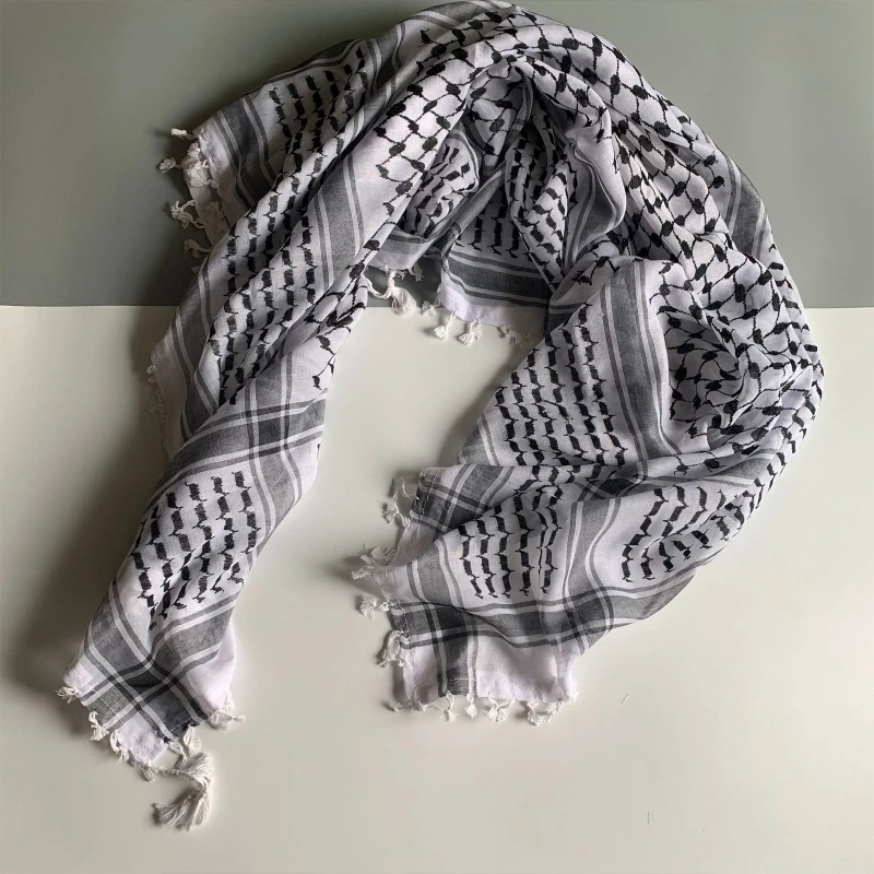 Keffiyeh Scarf Shemagh Desert Keffiyeh Head Neck Scarf Military Shemagh Desert Arab Wrap Arab Turban Muslim Hijab
