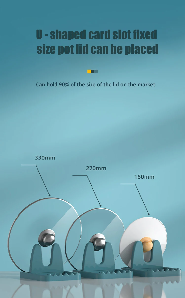 Description Picture 5 of itemPot Lid Rack Multifunctional Foldable Spoon Holder Stand Organizer for Fork Spatula Rack Pan Cover Shelf Tableware Storage Rack