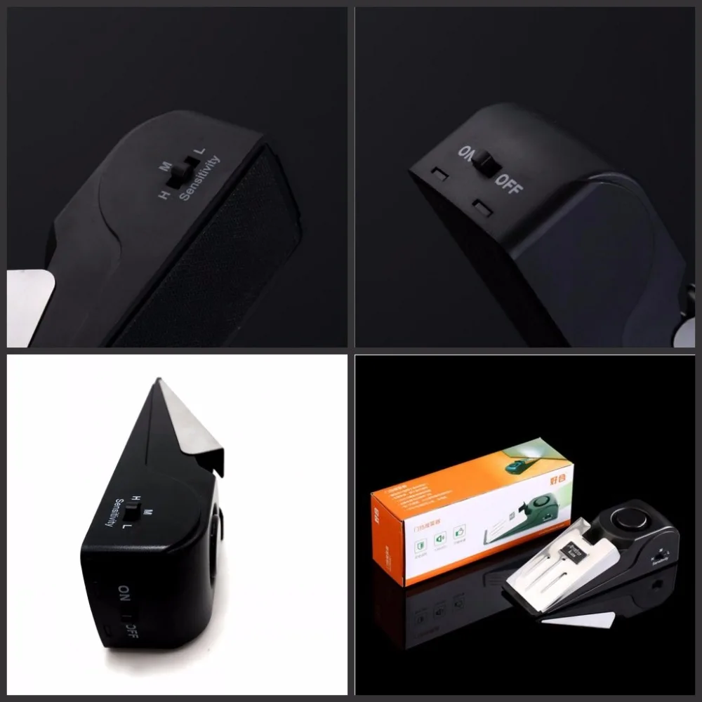 120 dB stop system Security Home Wedge Shaped Door Stop Stopper Alarm Block Blocking Systerm