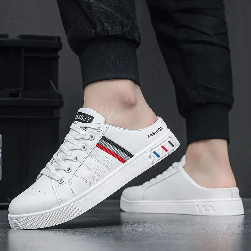 Summer New Men Slippers Brand Comfortable Casual Shoes for Men Fashion Flat Sneakers High Quality Half Slippers Big Size 48