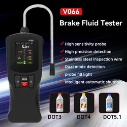 V066 Accurate Brake Fluid Tester Car Auto Oil Moisture Liquid Brake Oil Detection Instrument LED Digital Tester Car Testing Tool