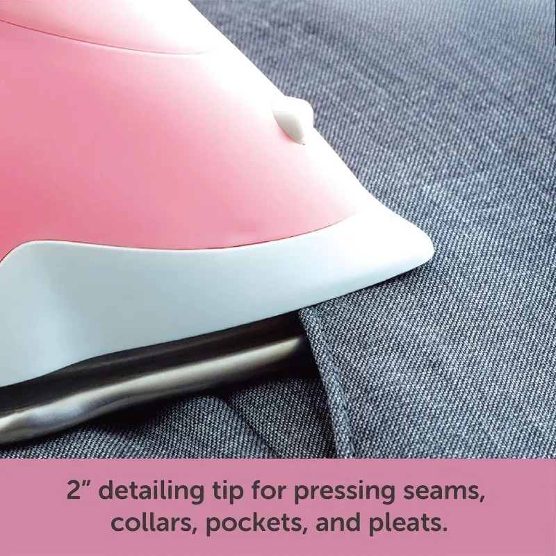 1800W Smart Iron with Auto Lift for Clothes, Sewing, Quilting and Hand Ironing Soleplate Steam Iron Pink Electric Irons 5