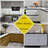 Thickened Brushed Metal Sticker Stainless Steel Kitchen Cabinet Refrigerator Self-adhesive Wallpaper Waterproof Home Decoration 5