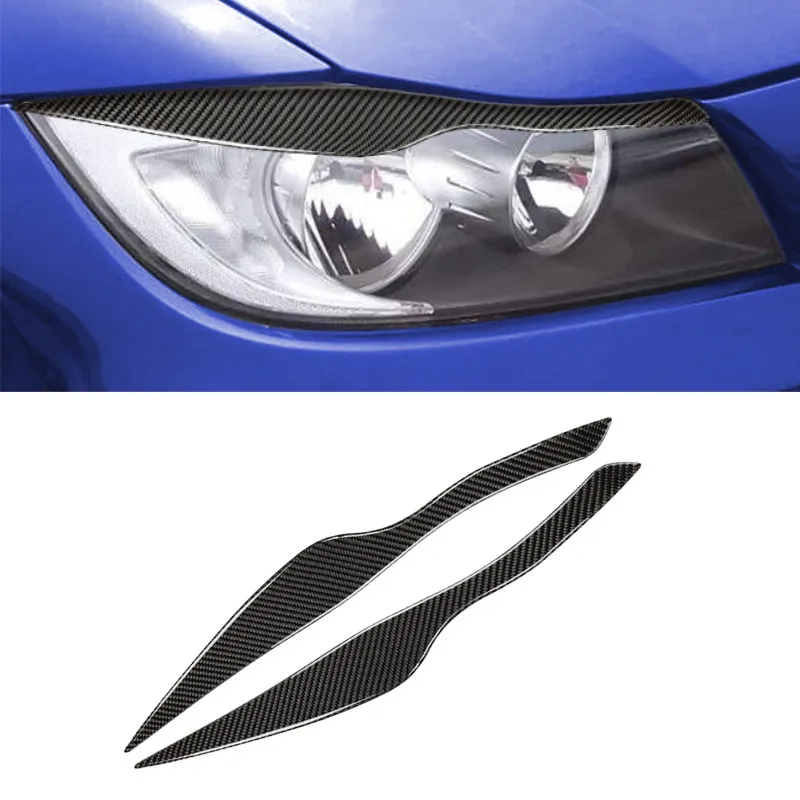 

2 шт., Налобные фары из углеродного волокна для BMW 3 серии E90 2005 - 2008 2009 2010 2011 2012