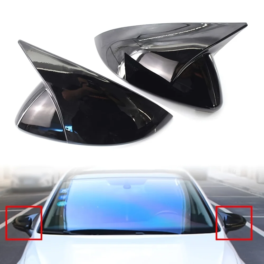 폭스바겐 골프 MK7 7.5 GTI 7용 내구성 있는 ABS 프론트 사이드 미러 커버 | 골프 7 R 투란 L에 맞는 핀스트라이핑 테이프 디자인 OEM