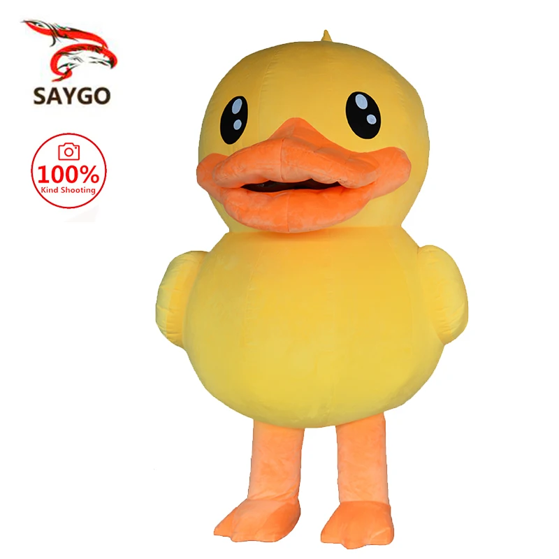 SAYGO 팽창식 오리 코스튬 마스코트 카니발 재미있는 드레스, 모피 코스프레 정장, 봉제 마스코트 코스튬, 성인 여성 남성 프루슈트