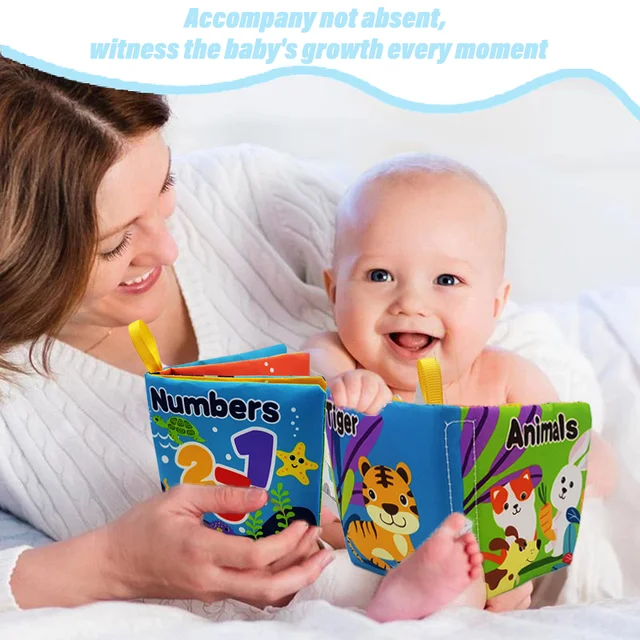 Soft Baby Sensory Cloth Book – Montessori Early Learning Toy for Infants 4