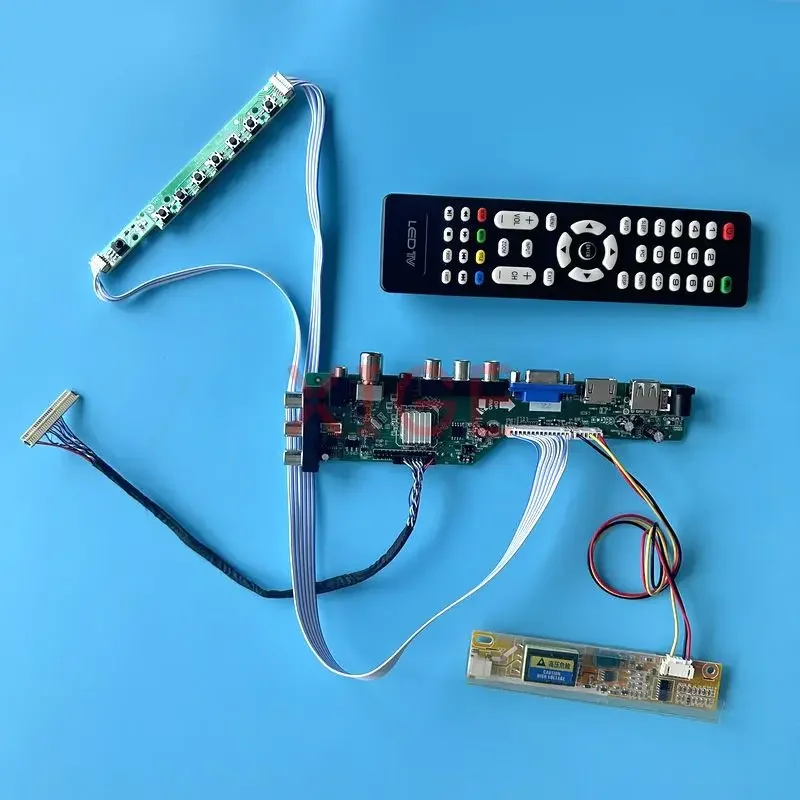 

Controller Board Fit CLAA154WB03 CLAA154WB04 DVB Digital Signal 1CCFL LCD Display LVDS-30Pin DIY Kit USB+HDMI+VGA+AV+IR 1280*800