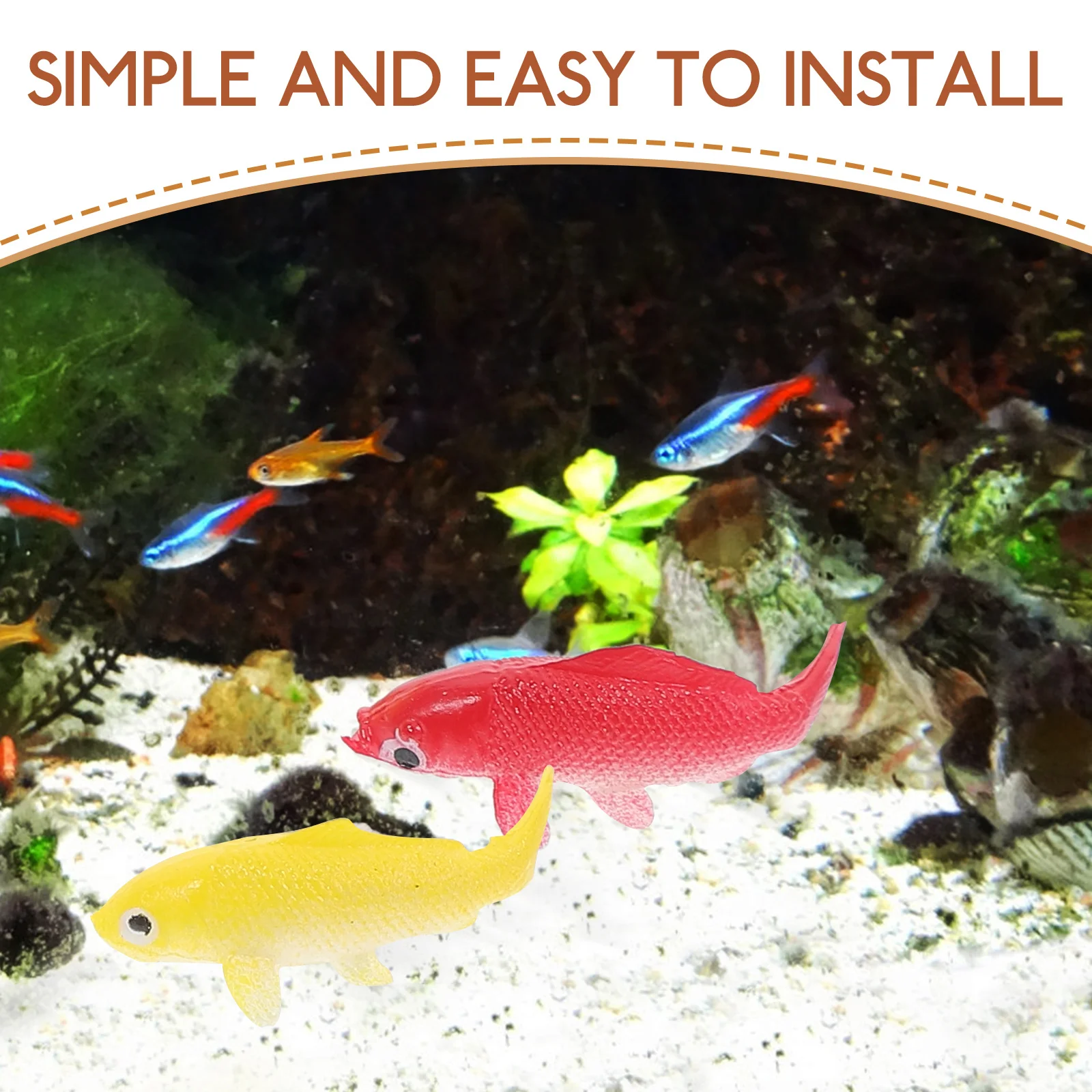 10 Pcs Miniature Koi Fish Model Artificial Goldfish Toy Resin Figurines Decorative naments For Garden Pet Supplies Fish Tank