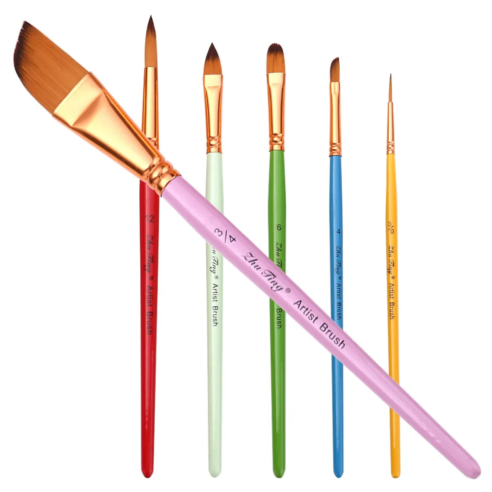 

Pigment Paintbrush Oil Painting Brush Flat Tips Paintbrush Art Student Supplies Paint Brush Portable Acrylic Paint Brushes