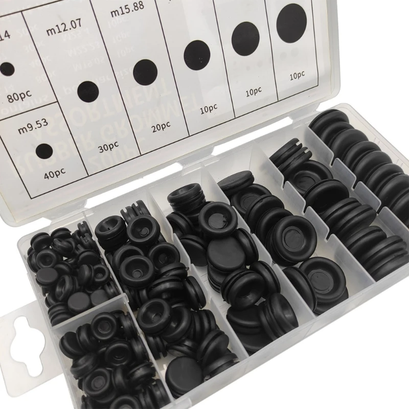Description Picture 3 of item200 Pcs Closed Rubber Hole Plug Firewall Grommets Electrical Wire Gasket