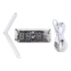 1PC Nixie Tube Clock IN12 Glow Tube Nixie Clock Fluorescent 225 Colors Light Display Time Date With Power Cord 1