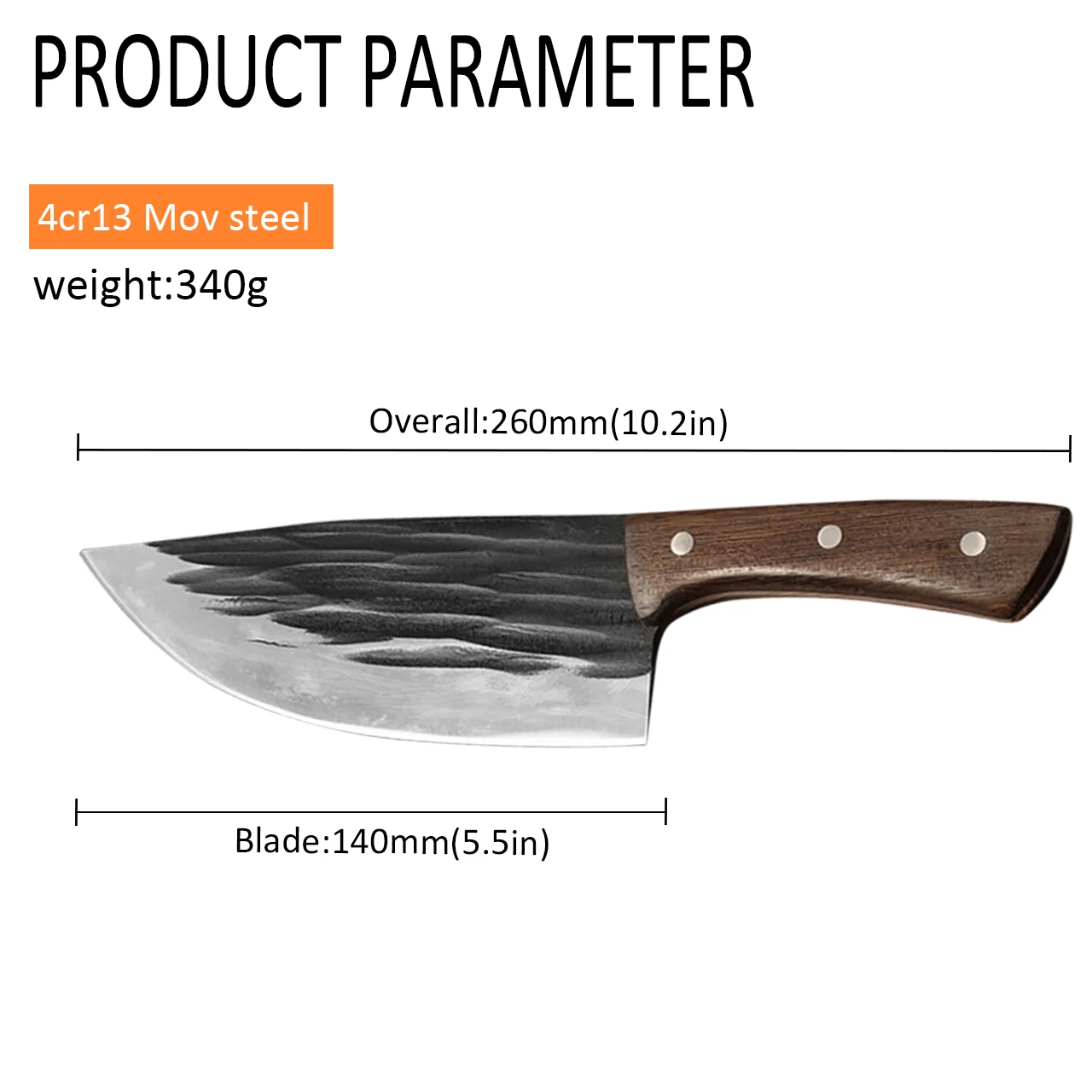 Stainless Steel kitchen knives Chef Knife Hand-forged Butcher Knife Meat Vegetables Slicing Cleaver High Hardness Utility knife 