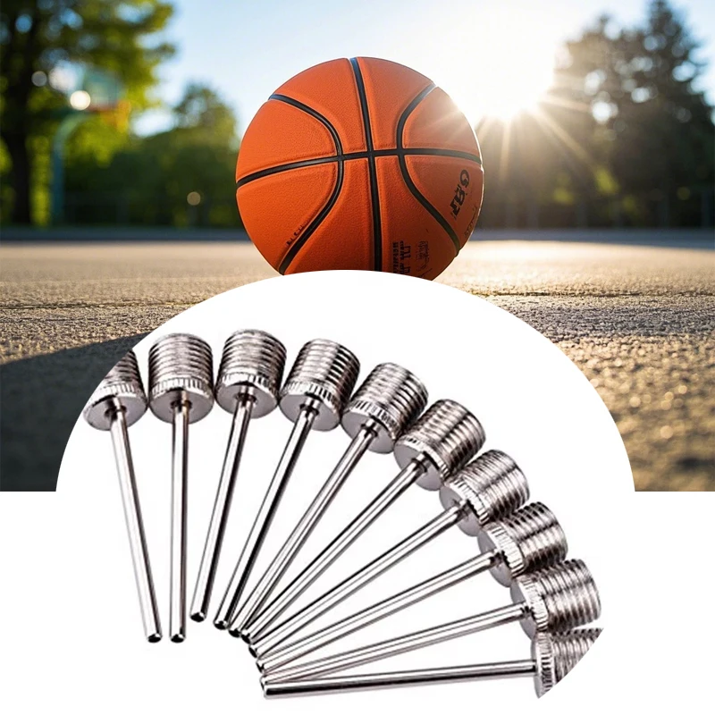 5PCS Sport Ball Needle Inflating Pump For Football Basketball Soccer Inflatable Air Valve Adaptor Stainless Steel Pump Pin