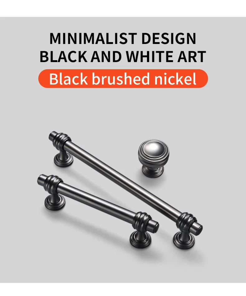 YONFIA 3644BB Brushed Brass Kitchen Cabinet Handles Knob Zinc Alloy Furniture Drawer Handle Wardrobe Closet Pull Handle Gold