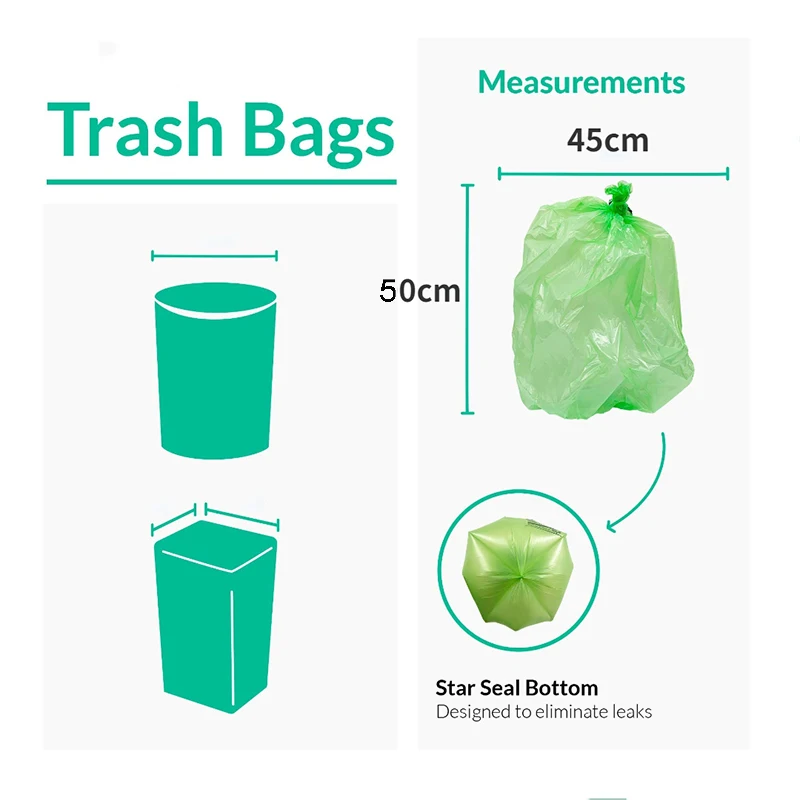 100Pcs Household Disposable Trash Pouch Kitchen Bathroom Wastebasket Waste  Biodegradable Cleaning Tools Random Color Garbage Bag