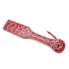 1pc Diamond Pattern Flog Spank Paddle Horse Whip Beat Submissive for Horse Training Crop Leather Spanking Paddle 4