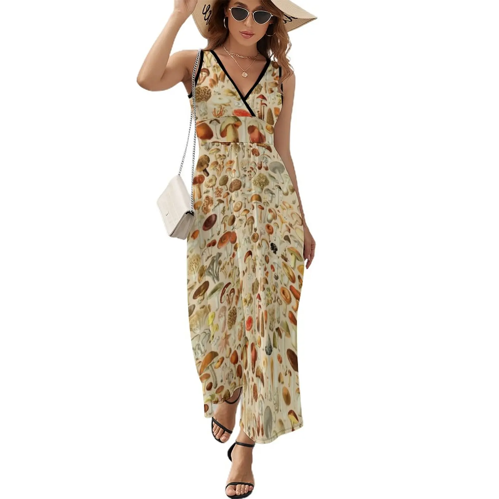 

Vintage Mushroom Designs Collection Sleeveless Dress loose summer dress ladies dresses for special occasions