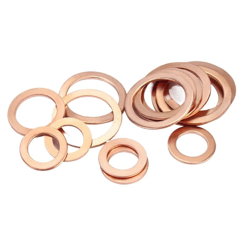 Red copper flat washer ring M5 M6 M8 M10-M48 outer diameter 9mm-58mm thickness 1mm-2mm