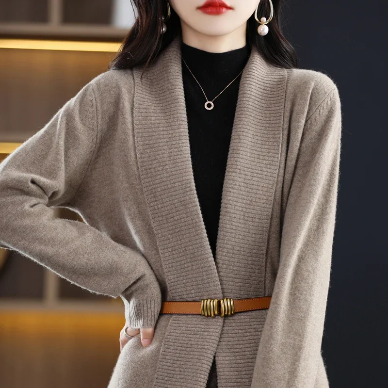 여성용 V넥 니트 스웨터, 한국 패션, 가디건, 스웨터, 스웨터, Invierno 2023, G403
